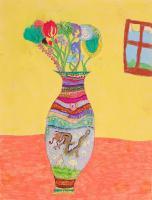 Jug Dragon - Pastel Marker Felt Pen On Pape Drawings - By Salih Habibnazarov, Drawings Drawing Artist