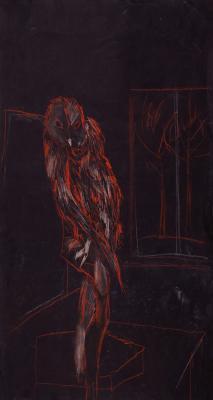 My Artworks - Owl - Pastel