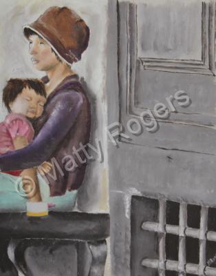 Italy - Mother And Child - Oil