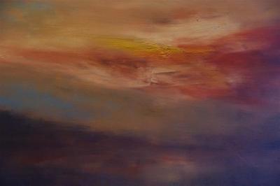 Landscape - Fire In The Sky - Oil On Canvas