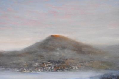 Landscape - Low Cloud Over Mt Wellington - Oil On Canvas