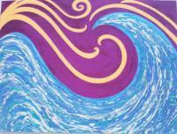 Wave Of Enlightenment - Acrylic On Gallery Wrapped Can Paintings - By Grace Simkins, Abstract Painting Artist