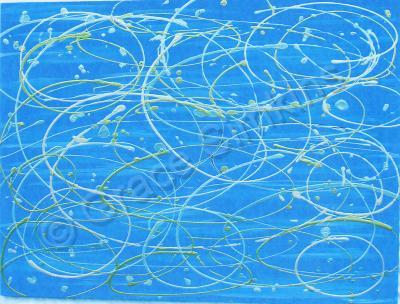 Abstract - Raindrops On Water - Acrylic On Gallery Wrapped Can