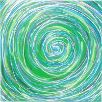 Vortex - Acrylic On Gallery Wrapped Can Paintings - By Grace Simkins, Abstract Painting Artist