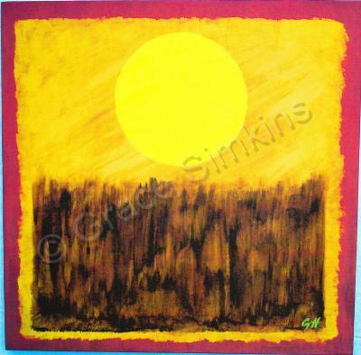 Landscape - Harvest Sun - Acrylic On Gallery Wrapped Can