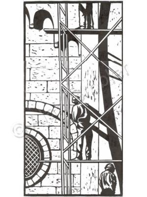 Prints - Construction Workers - Linocut