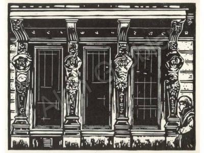 Prints - Shop Front Goteborg - Linocut