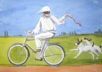Pulcinella - Giro In Bicicletta - Watercolor