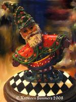 Atilt Kringle - Polymer Clay Mostly Sculptures - By C Kathleen Summers, Commercial Sculpture Artist