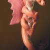Pink Drip Dragon - Polymer Clay Mostly Sculptures - By C Kathleen Summers, Commercial Sculpture Artist