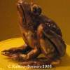 Brown Frog - Polymer Clay Mostly Sculptures - By C Kathleen Summers, Commercial Sculpture Artist