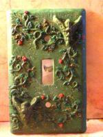 Switch Plates - The Green Men - Polymer Clay Mostly