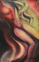 Waves Of Lust - Canvas On Wood Paintings - By Ana Calin, Oil Painting Painting Artist