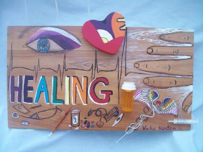 Mix Media - I Love Healing - Mix Acrylic Interactive