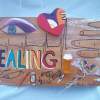 I Love Healing - Mix Acrylic Interactive Mixed Media - By Vickie Keaton, Repurpose Mixed Media Artist