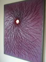 Purple And Red 2011 - Spray Paint Woodwork - By David Hover, Contemporary Woodwork Artist