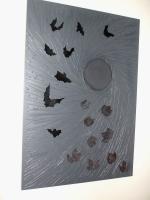 Bats 2012 - Spray Paint Woodwork - By David Hover, Contemporary Woodwork Artist