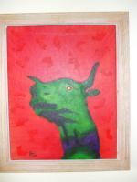 Strange Cow 2011 - Acrylics Paintings - By David Hover, Contemporary Painting Artist