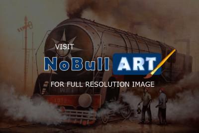Acrylic On Canvas - Locomotive 14 - Acrylic