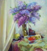 Spring Still-Life - 45X50 Cm Paintings - By Vita Melnik, Oil Painting Artist