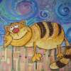 Cat - 60X40 Cm Paintings - By Vita Melnik, Oil Painting Artist
