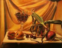 Still Life - Oil On Canvas Paintings - By John Georgiadis, Realism Painting Artist