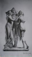 Drawings 2012 - The Three Graces - Pencil Chalk Paper