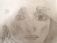 Stare - Pencil Drawings - By Aurelia Schrantz, Modern Drawing Artist
