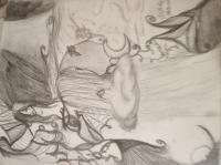 Roman - Pencil Drawings - By Aurelia Schrantz, Abstract Drawing Artist