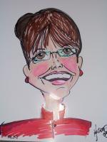 Caricatures - Palin - Marker On Poster Board
