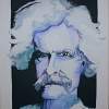 Mark Twain - Watercolor Paintings - By John Heslep, Impressionismrealism Painting Artist