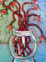 About  To  Bloom - Acrylic Paintings - By Paula Anderson, Expression Painting Artist