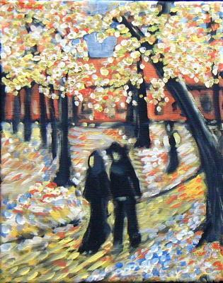 Figural  Landscape - Bois De Boulogne - Acrylic