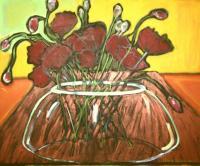 Poppies - Acrylic Paintings - By Paula Anderson, Expression Painting Artist