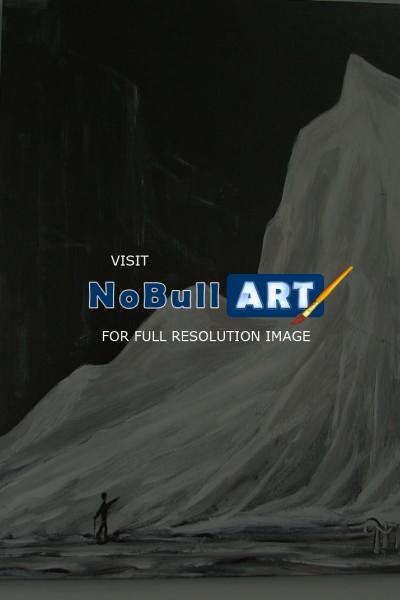 Abstract - A  Mountain To Climb - Acrylic On Board