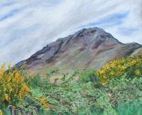 Under Slieve Foye - Acrylic On Canvas Board Paintings - By Thomas Mc Donald, Landscape Painting Artist