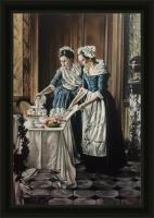 Realism - Old English Tea Service - Oil On Canvas