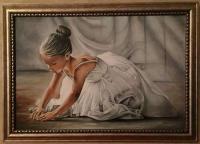 Little Ballerina - Oil On Canvas Paintings - By Florian Wagner, Realism Painting Artist