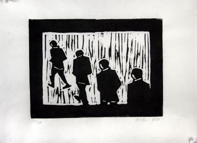 Prints - Walk Away - Block Printing