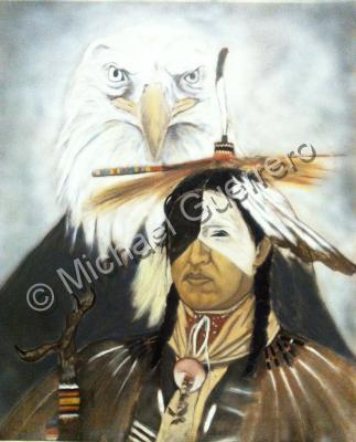 Portrait - Eagles Mind - Air Brush Colored Pencil