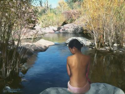 Oil-On-Canvas - Valyns River - Oil On Canvas