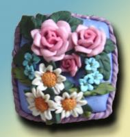 Sculpture - Garden Blooms Vanity Box - Polymer Clay