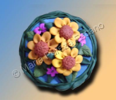 Sculpture - Wild Flowers Vanity Box - Polymer Clay