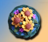 Wild Flowers Vanity Box - Polymer Clay Sculptures - By Maria Pureza Escano, Realism Sculpture Artist