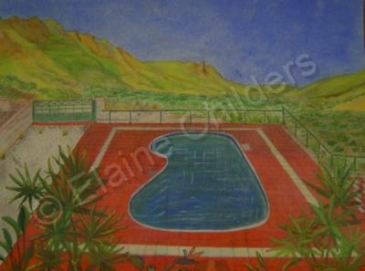 Landscape - The Pool - Pastel