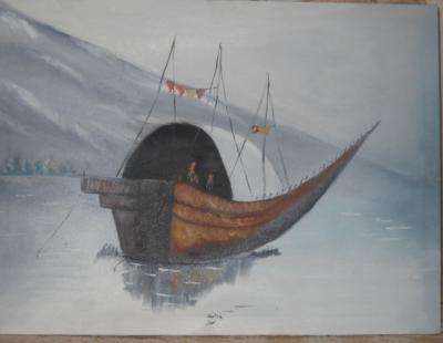 Zpainitngs - Boat - Oil Painting