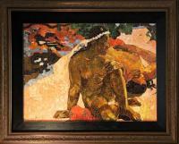 Paul Gauguin - Glass Wood Glasswork - By Aleksandra Gurne, Mosaic Glasswork Artist