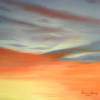Atardecer  Sunset - Oleo Sobre  Cartn Con Tela  Oi Paintings - By German Olivares, Realistic Painting Artist