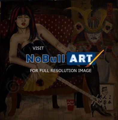Mikes Art - Rock En Roll Buddah - Acrylic On Canvas