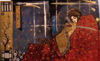 Kabuki - Acrylic On Canvas Paintings - By Mike Albury, Impressionism Painting Artist